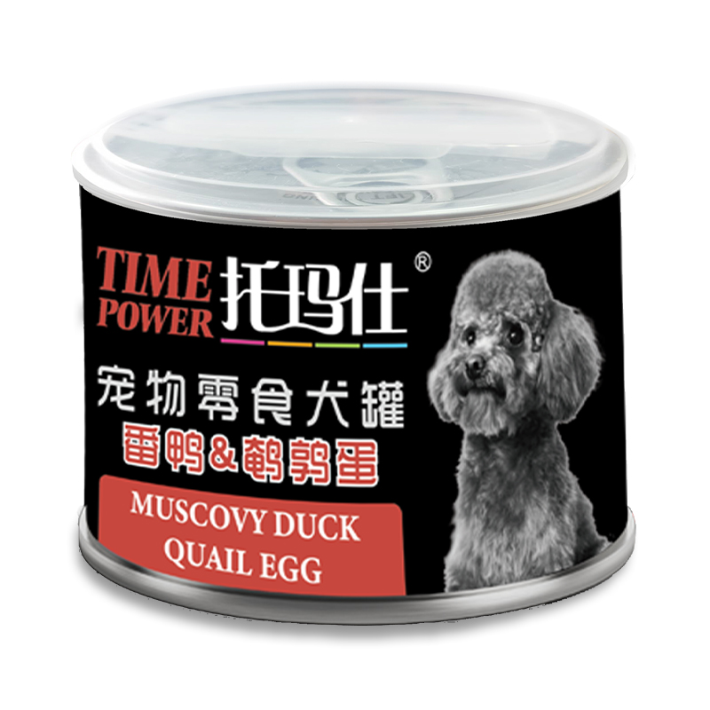 托玛仕番鸭肉+鹌鹑蛋零食犬罐头